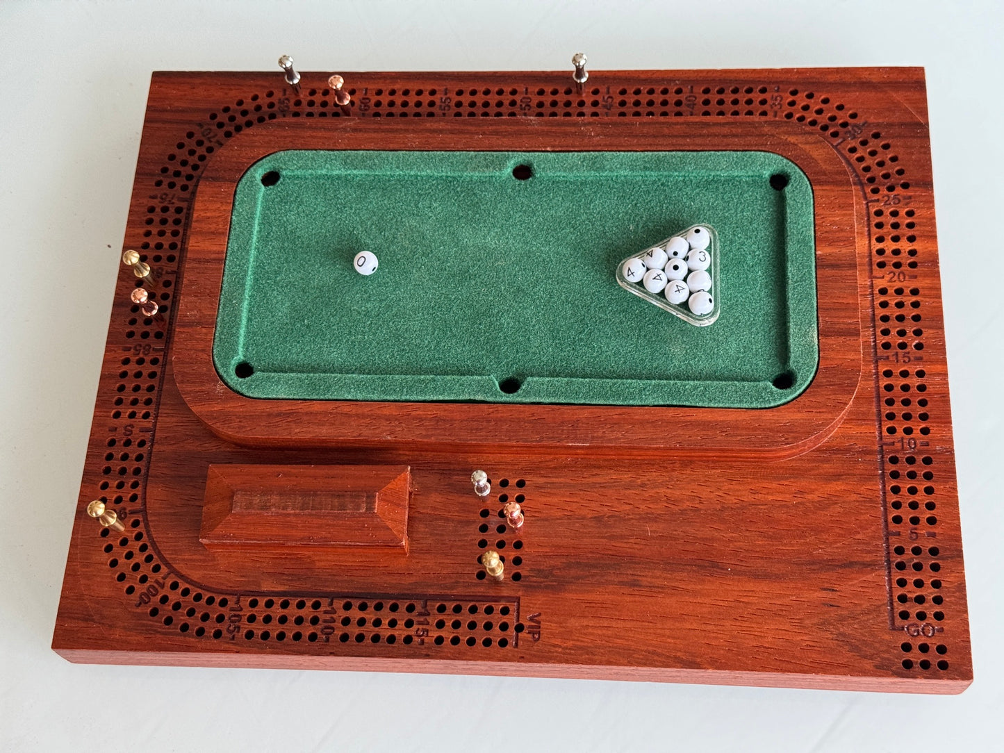 African Paduk Pool / Billiards Table Cribscape