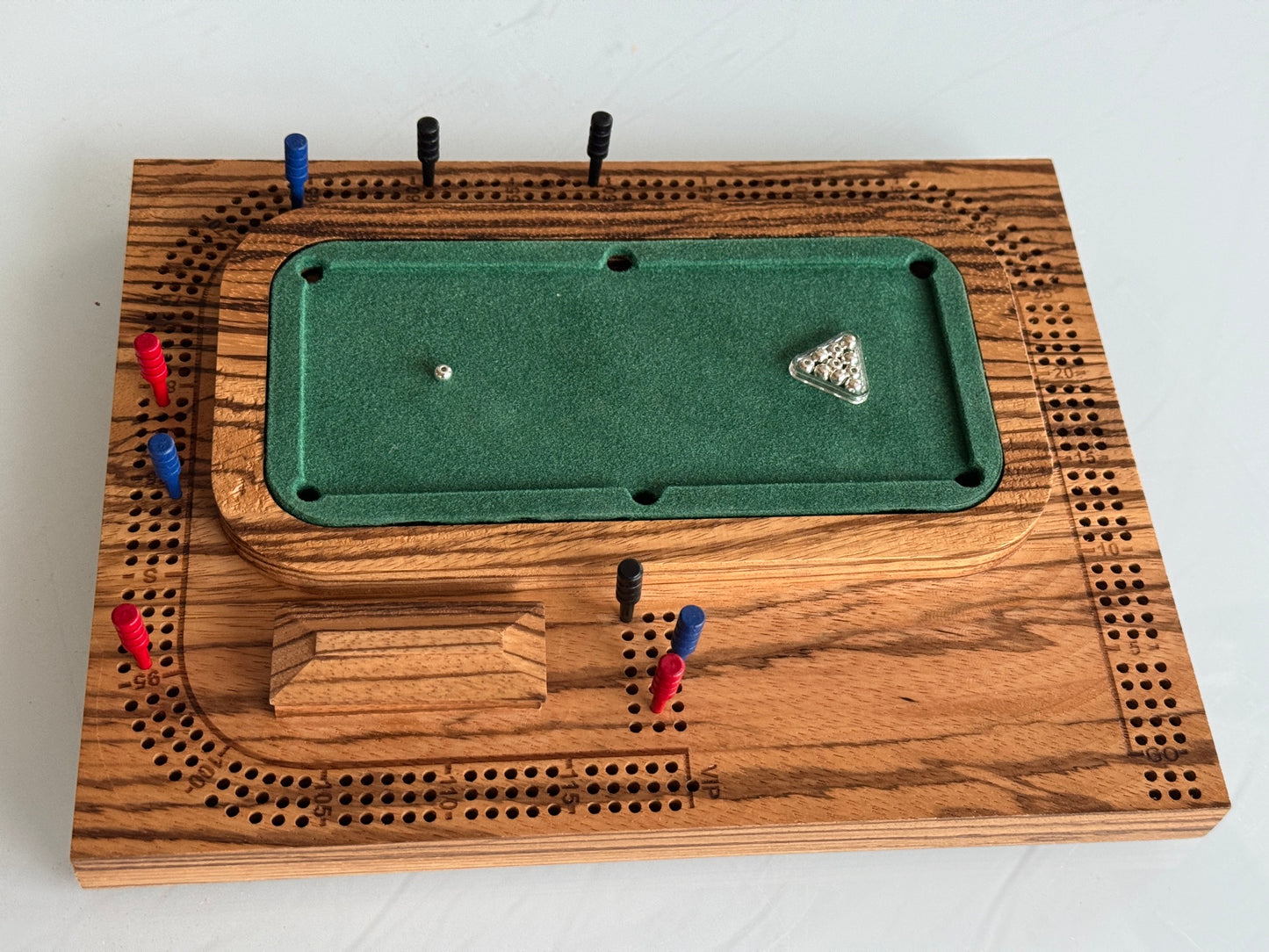 Zebrawood Pool / Billiards Table Cribscape