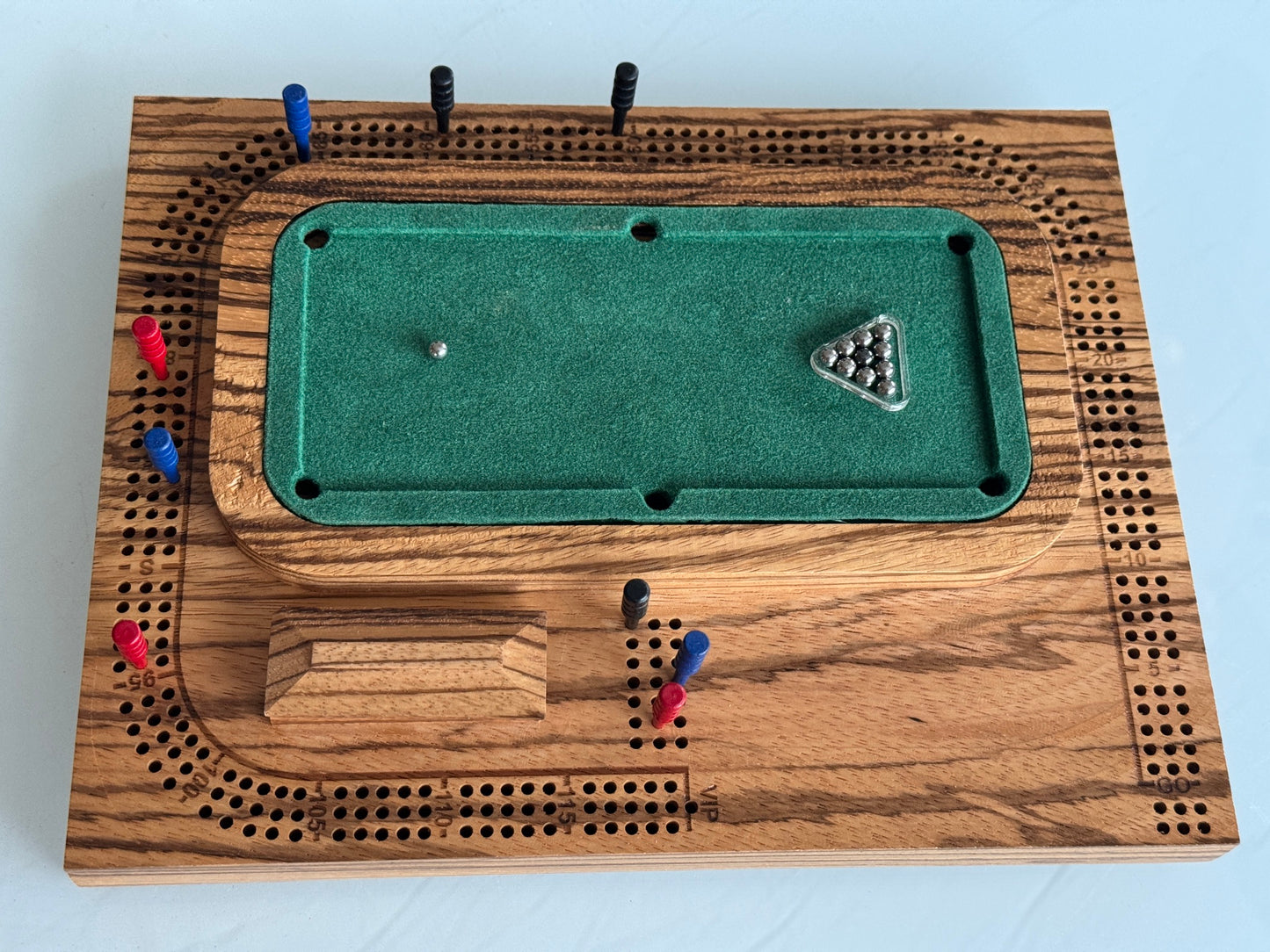 Zebrawood Pool / Billiards Table Cribscape