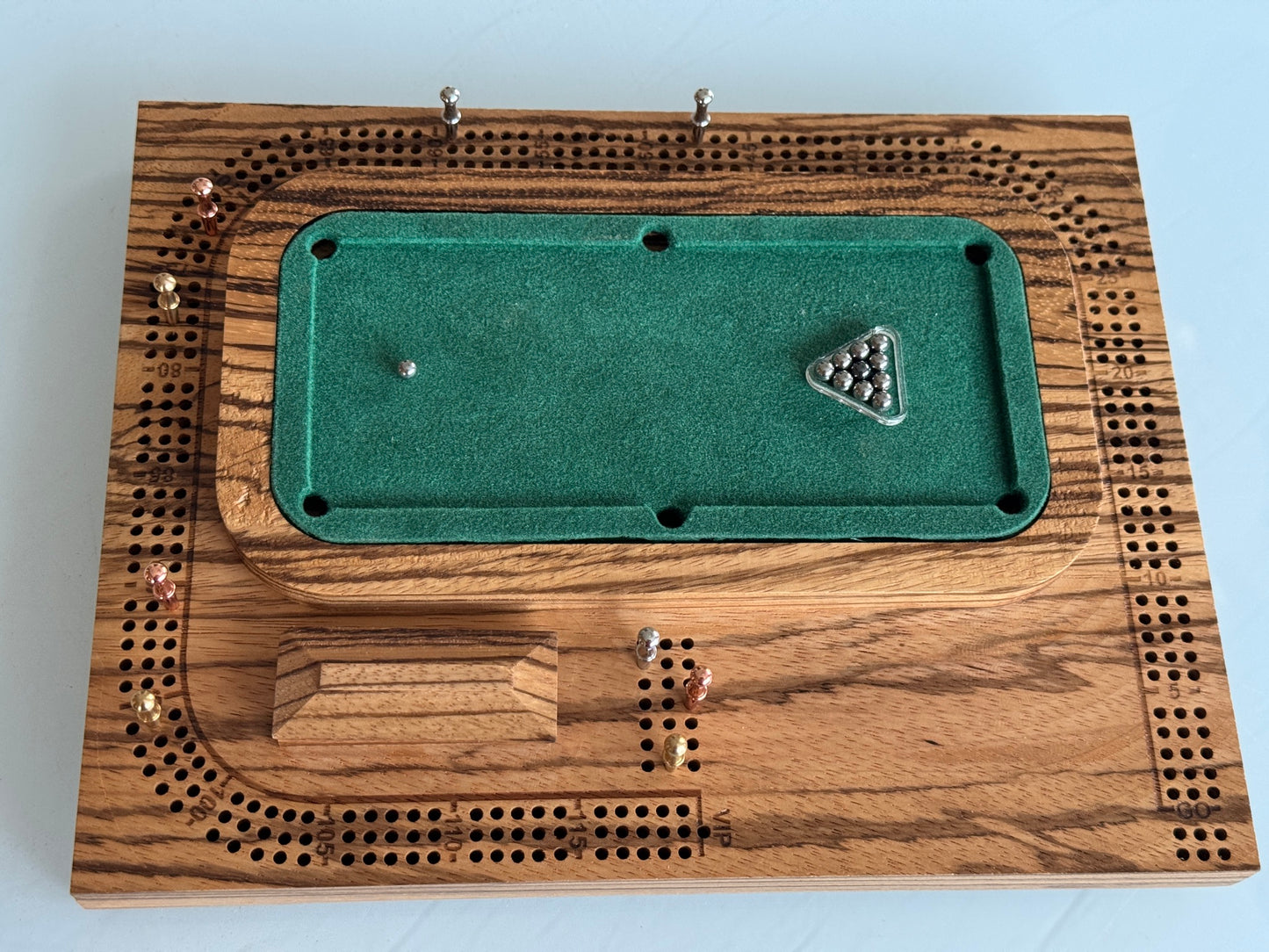 Zebrawood Pool / Billiards Table Cribscape
