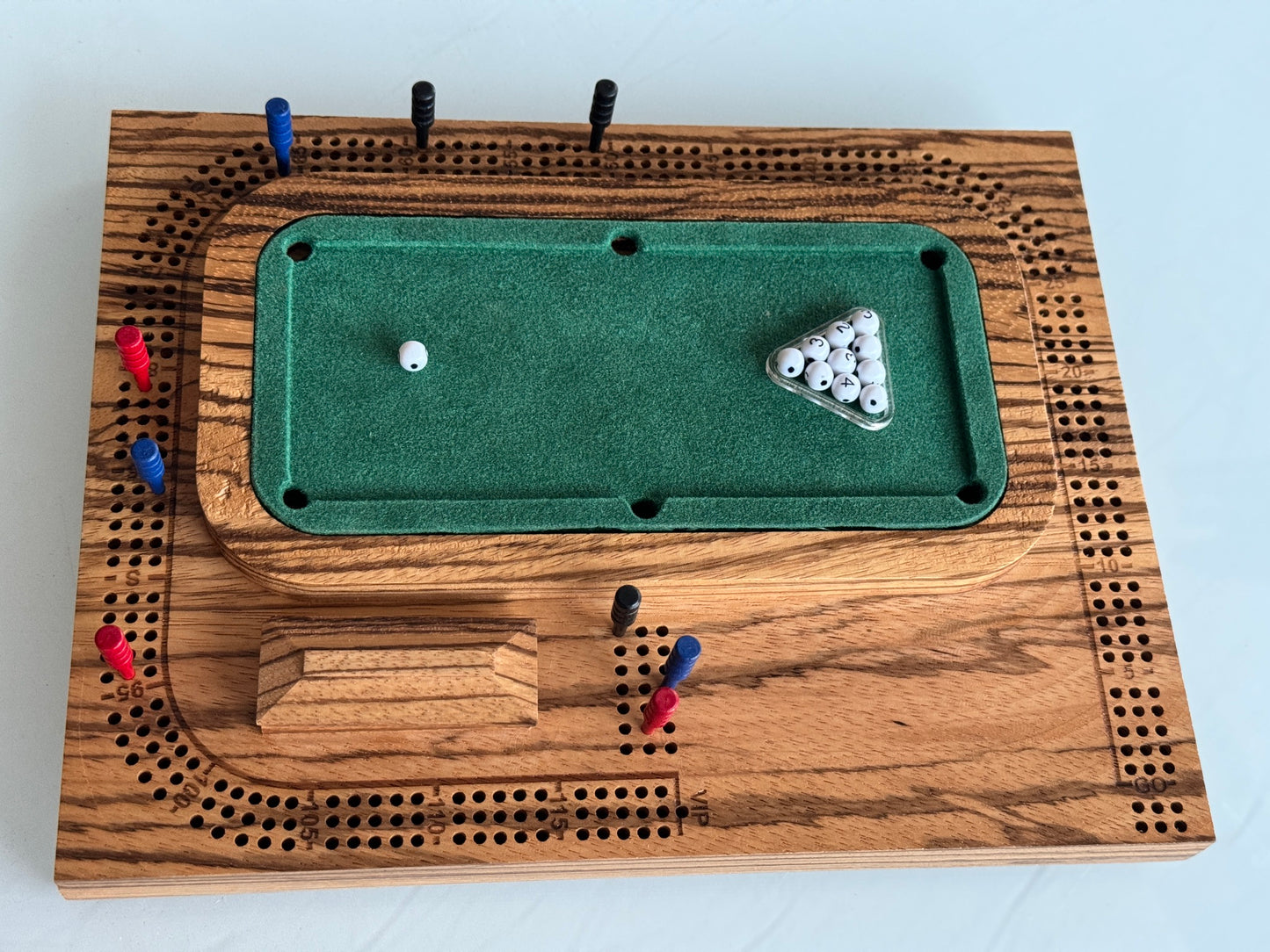 Zebrawood Pool / Billiards Table Cribscape