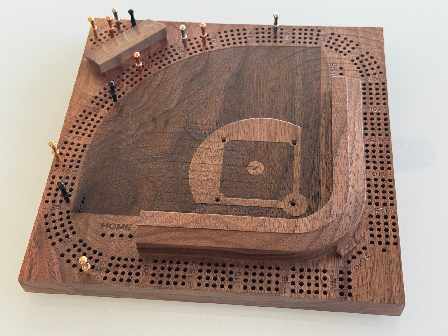 Walnut 'Diamonds Are Forever' Baseball Cribscape