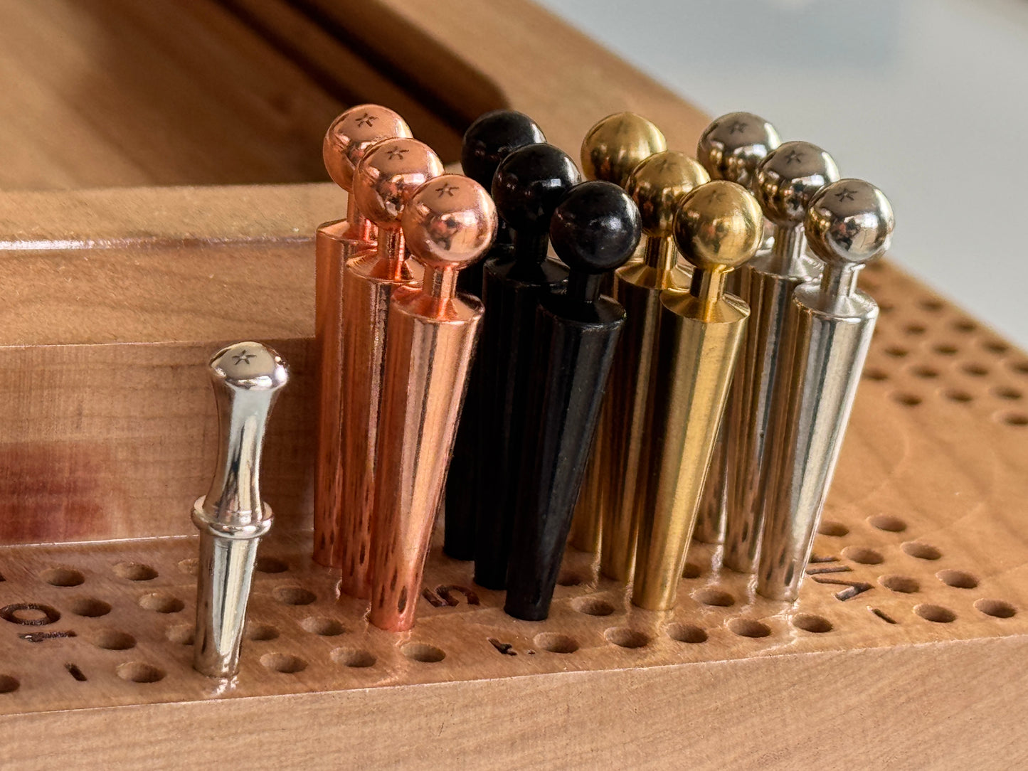 Ball Top Metal Cribbage Pegs