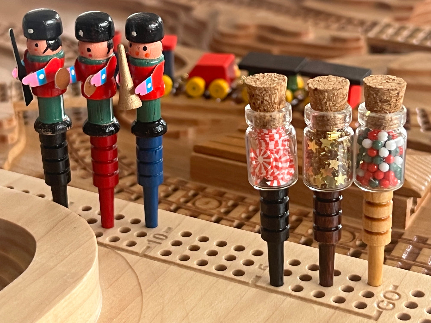 Nutcracker Christmas Cribbage Pegs