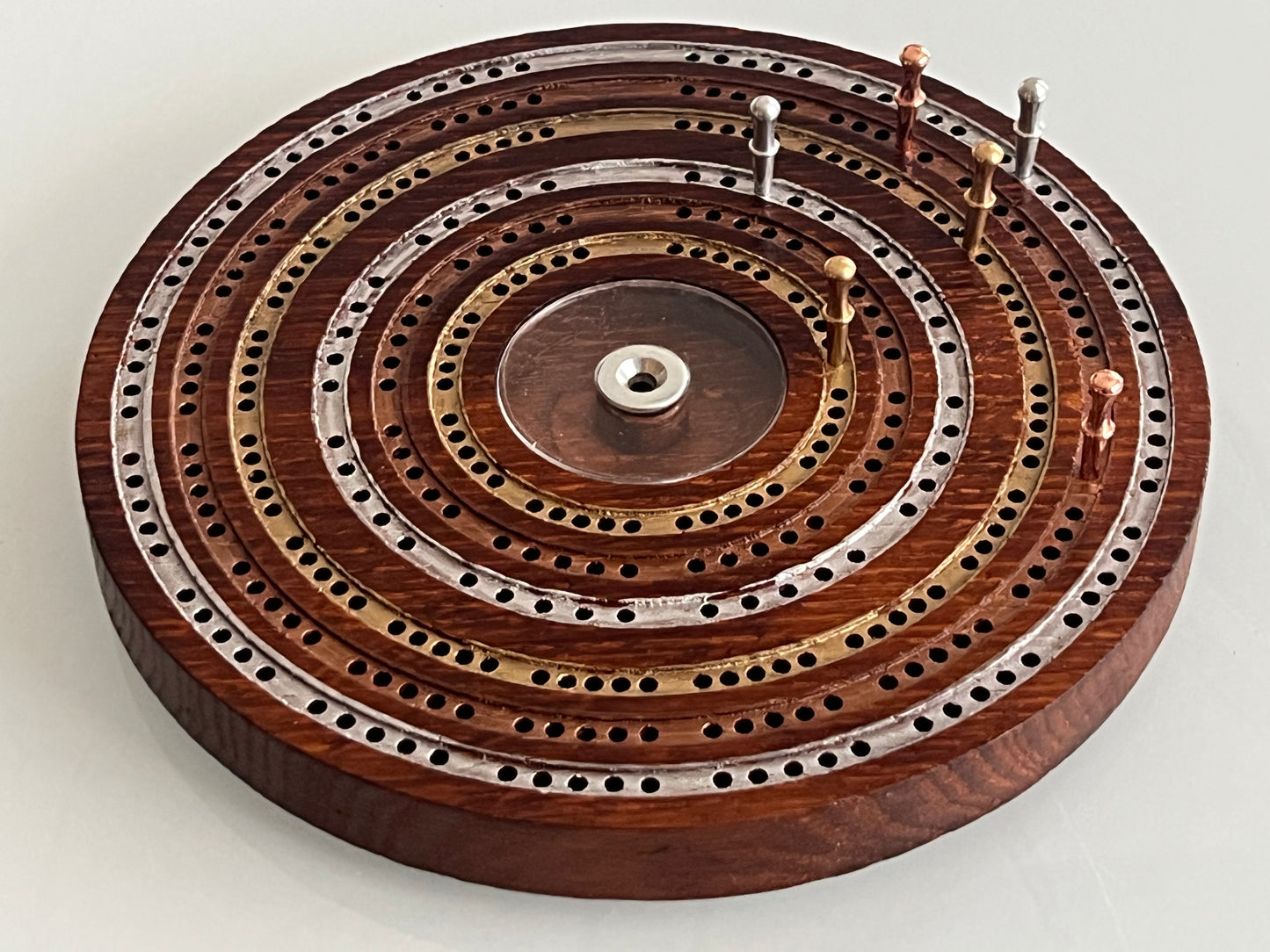 Small Round Classic Cribbage Board