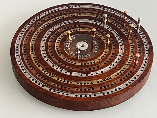 Small Round Classic Cribbage Board