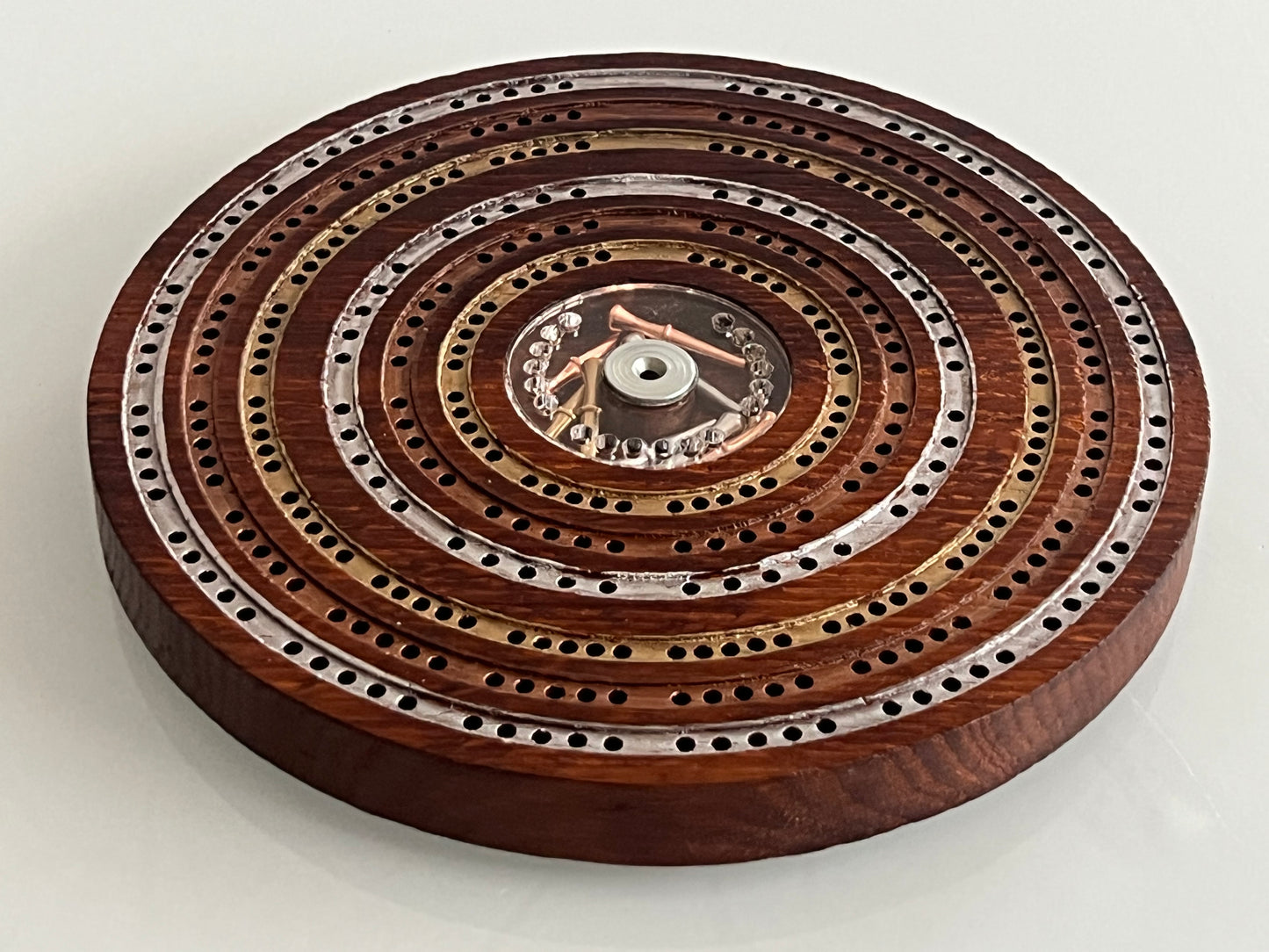 Small Round Classic Cribbage Board
