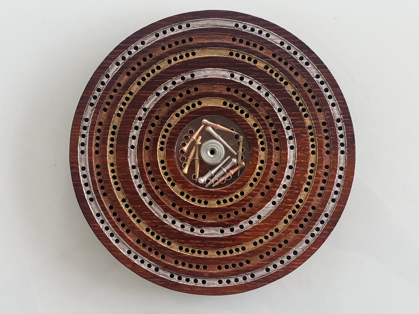 Small Round Classic Cribbage Board