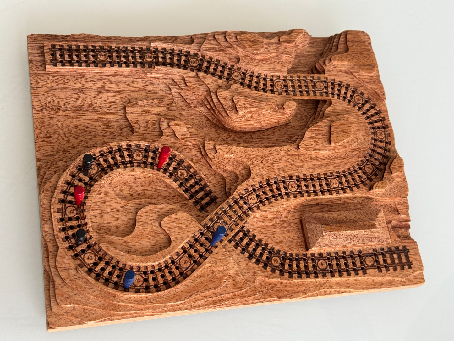 Mahogany 'From the Mountains to the Coast' Railroad Cribscape