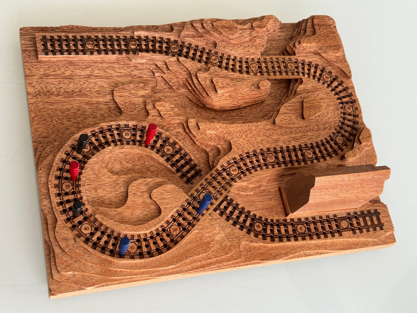 Mahogany 'From the Mountains to the Coast' Railroad Cribscape