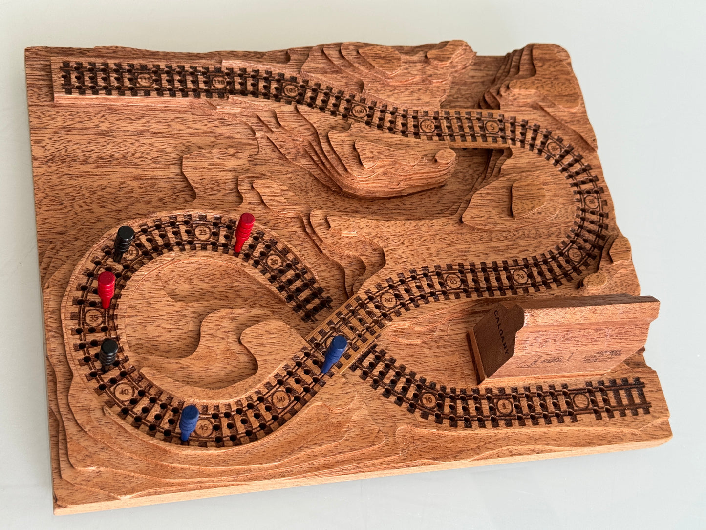 Mahogany 'From the Mountains to the Coast' Railroad Cribscape