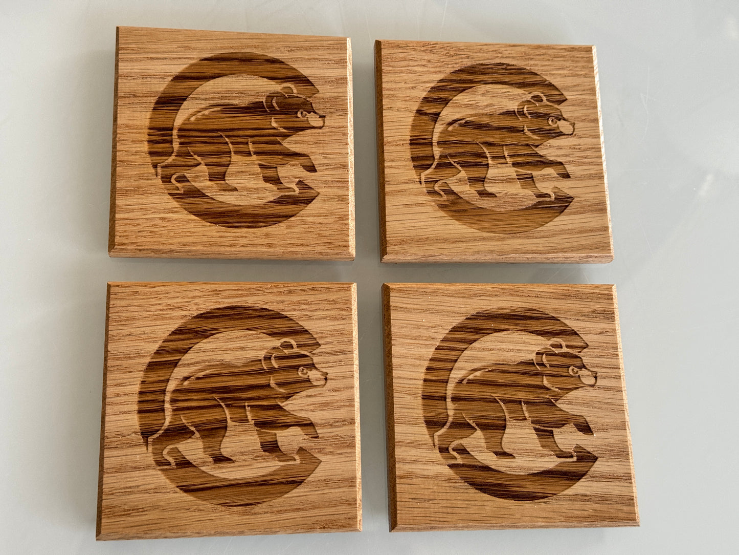 Custom Logo Engraving on Coasters (Set of 4)