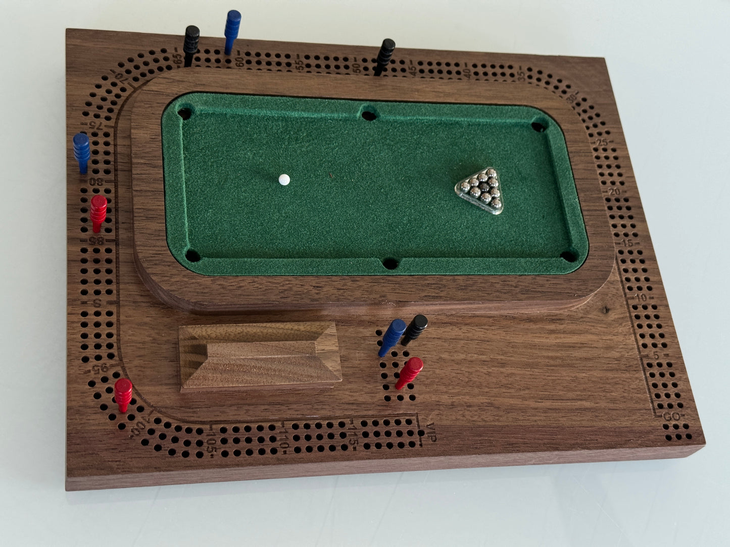 Walnut Pool / Billiards Table Cribscape