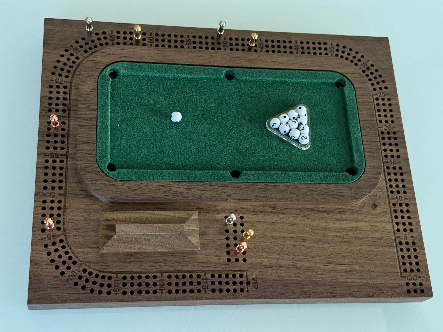 Walnut Pool / Billiards Table Cribscape