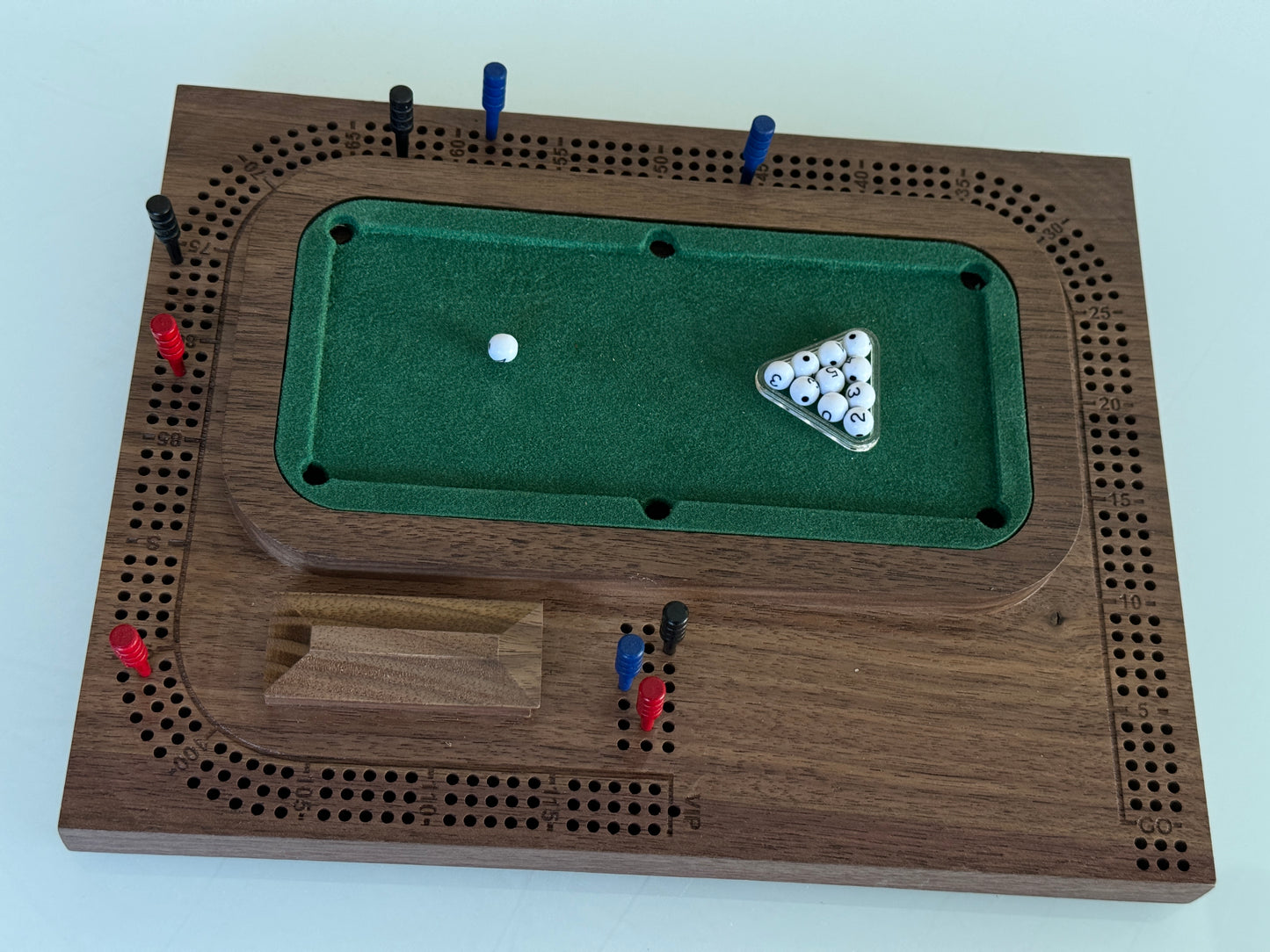 Walnut Pool / Billiards Table Cribscape