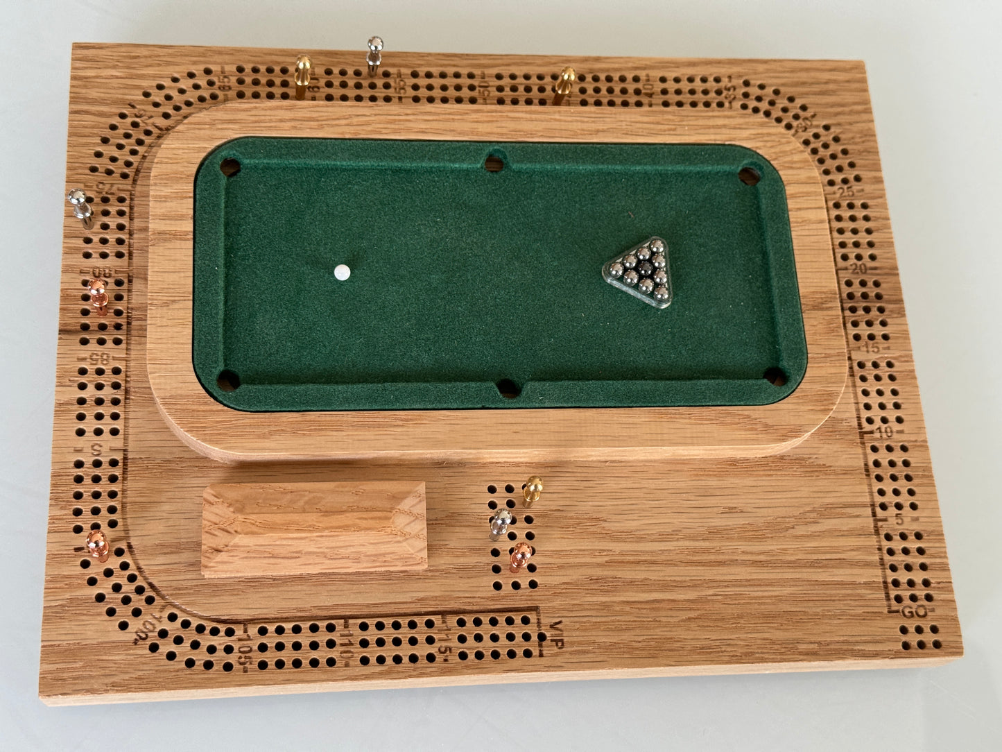 Oak Pool / Billiards Table Cribscape