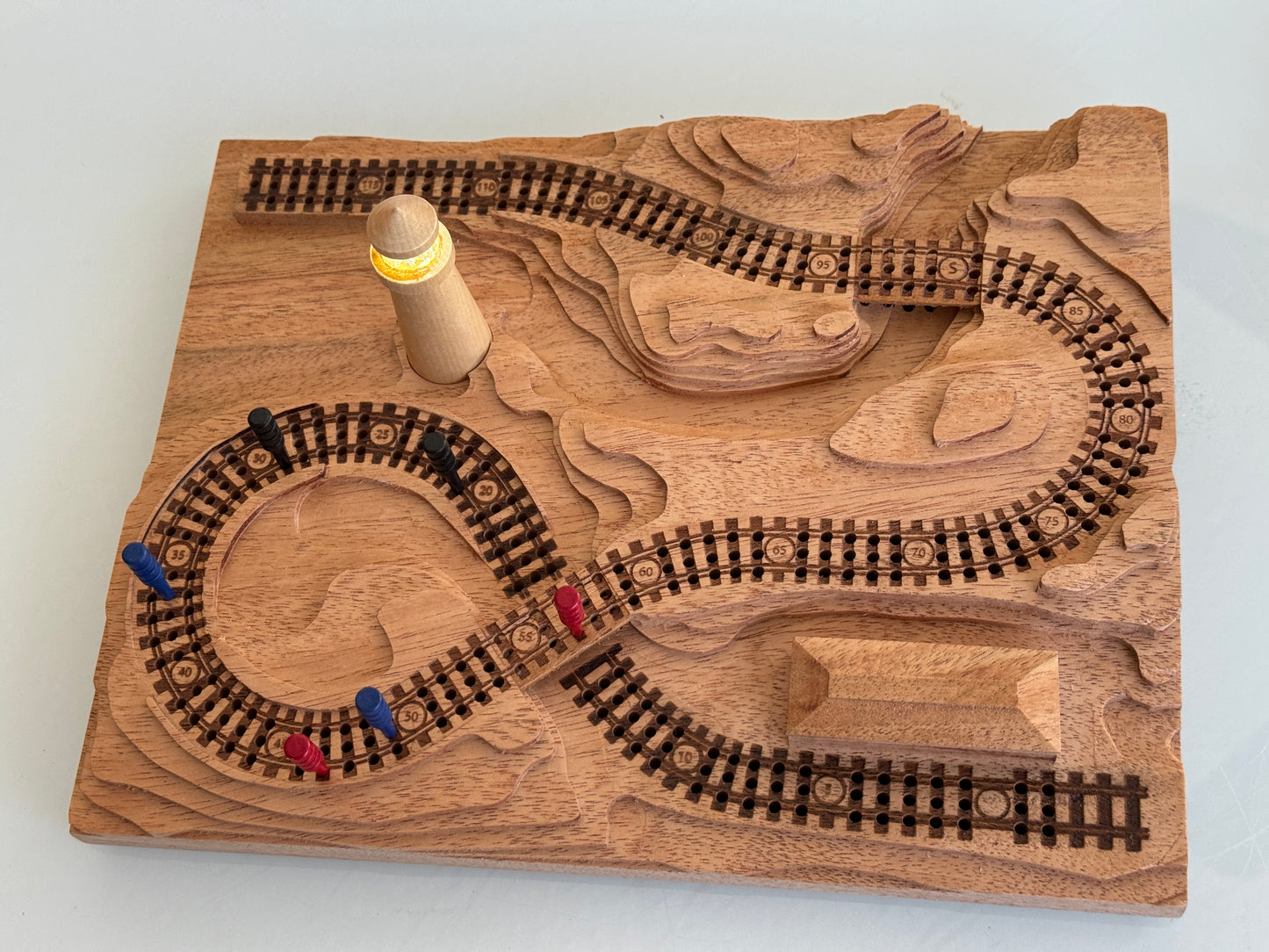 Mahogany 'From the Mountains to the Coast' Railroad Cribscape