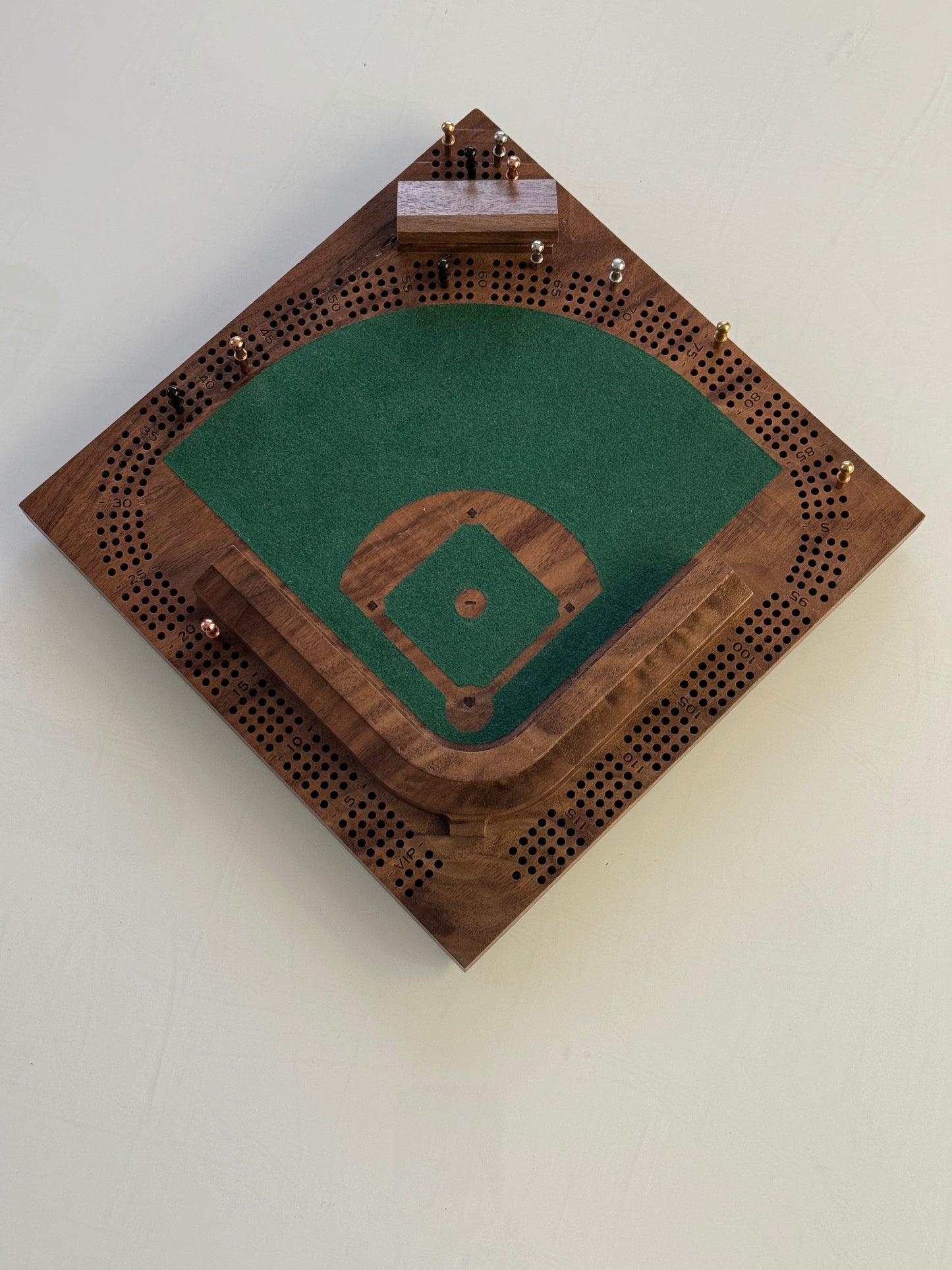 Walnut 'Diamonds Are Forever' Baseball Cribscape