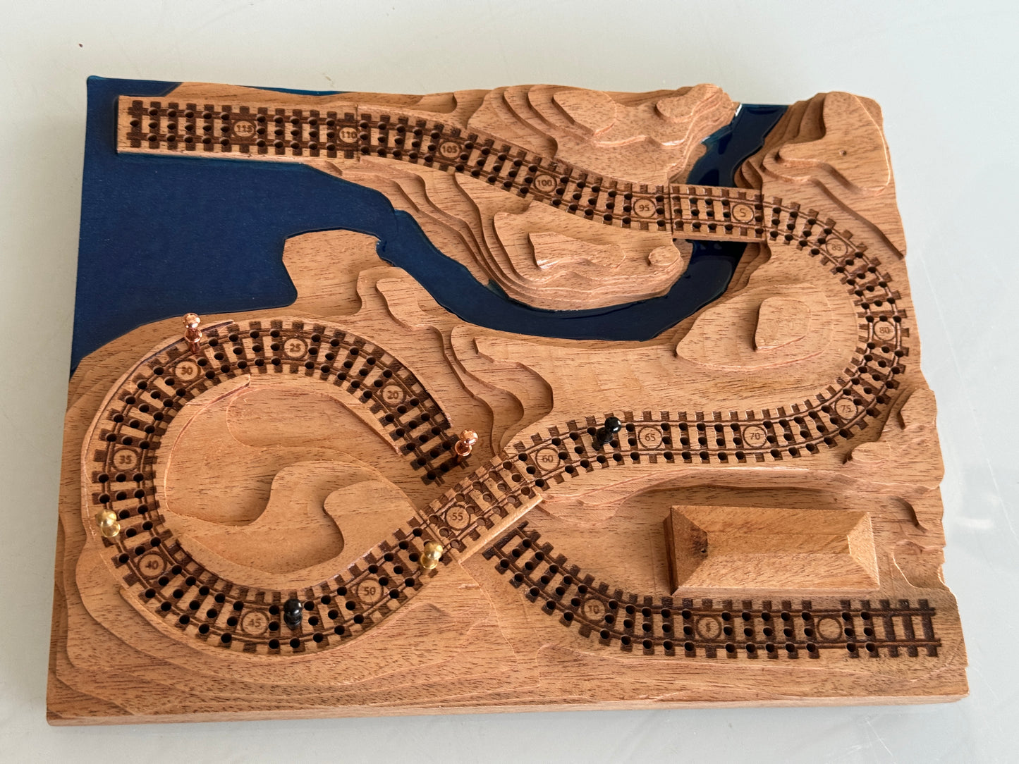 Mahogany 'From the Mountains to the Coast' Railroad Cribscape