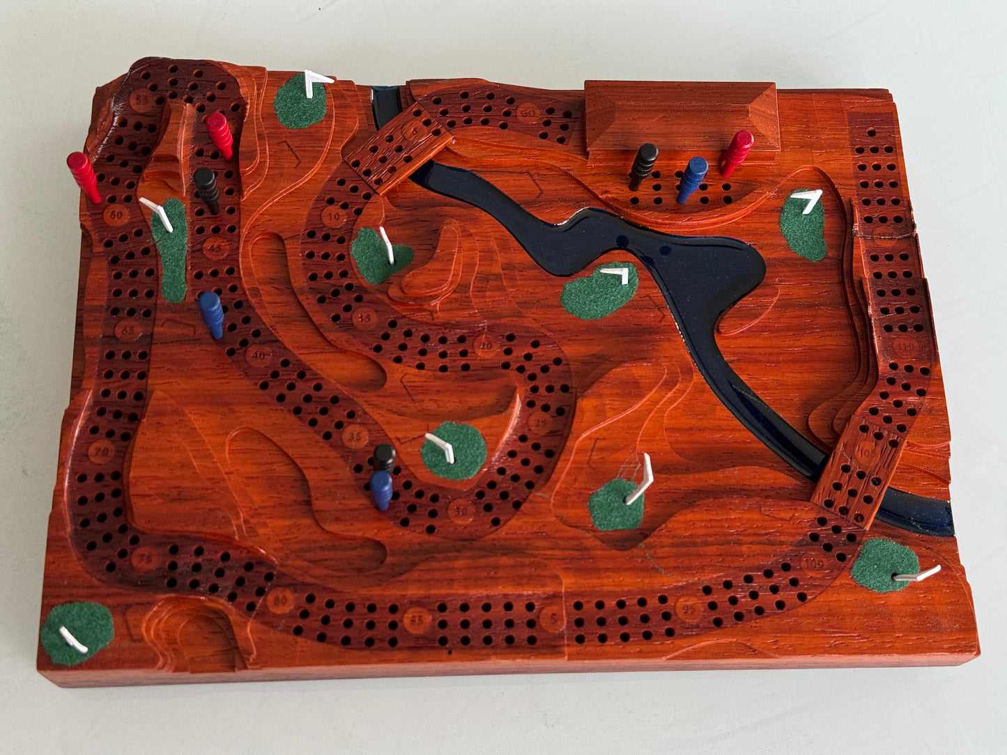 African Paduk 'The Back Nine' Golf Cribscape