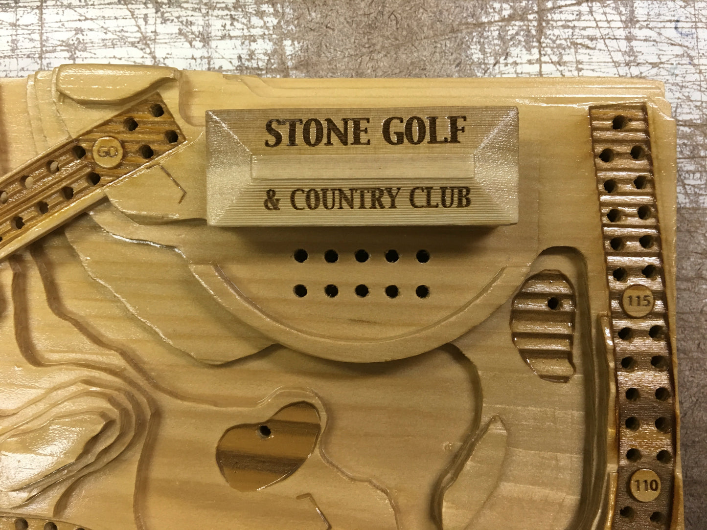 Roof Text Engraving Golf (or other boards)