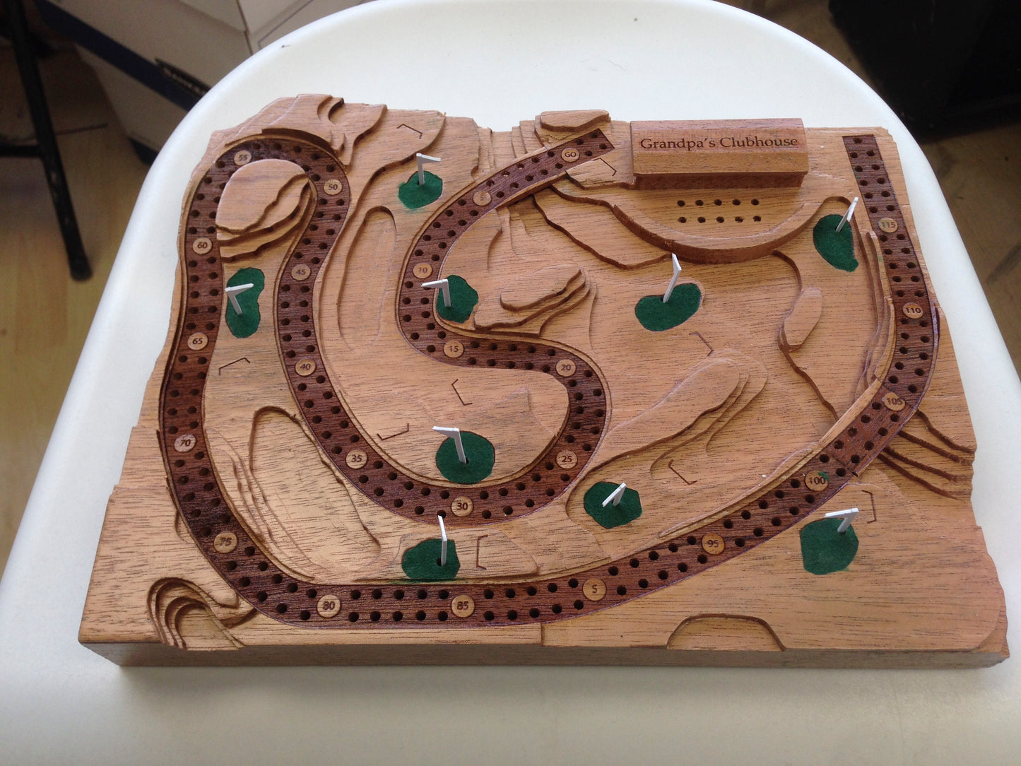 Roof Text Engraving Golf (or other boards)