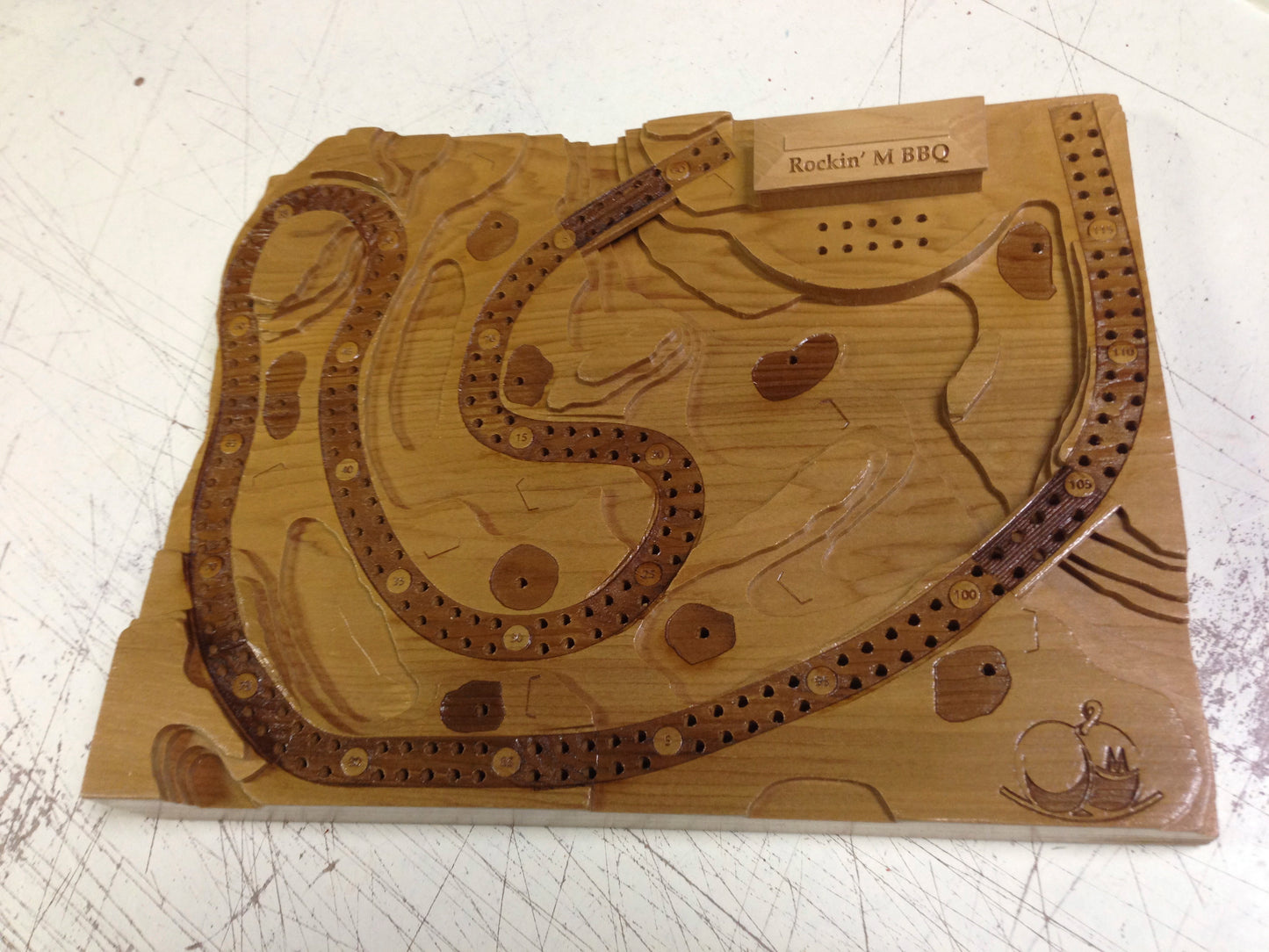 Roof Text Engraving Golf (or other boards)