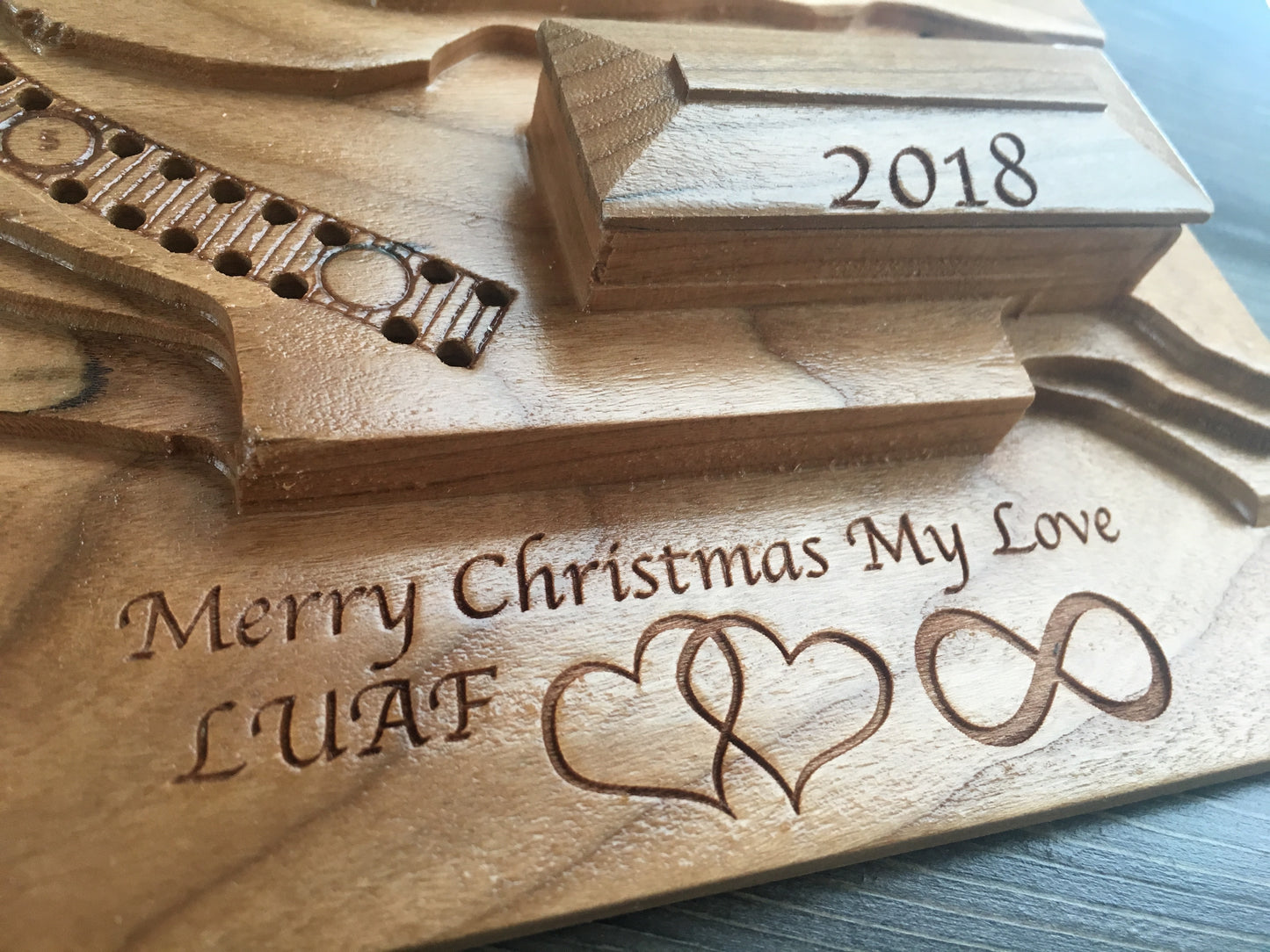 Board Text Engraving Lighthouse (or other)