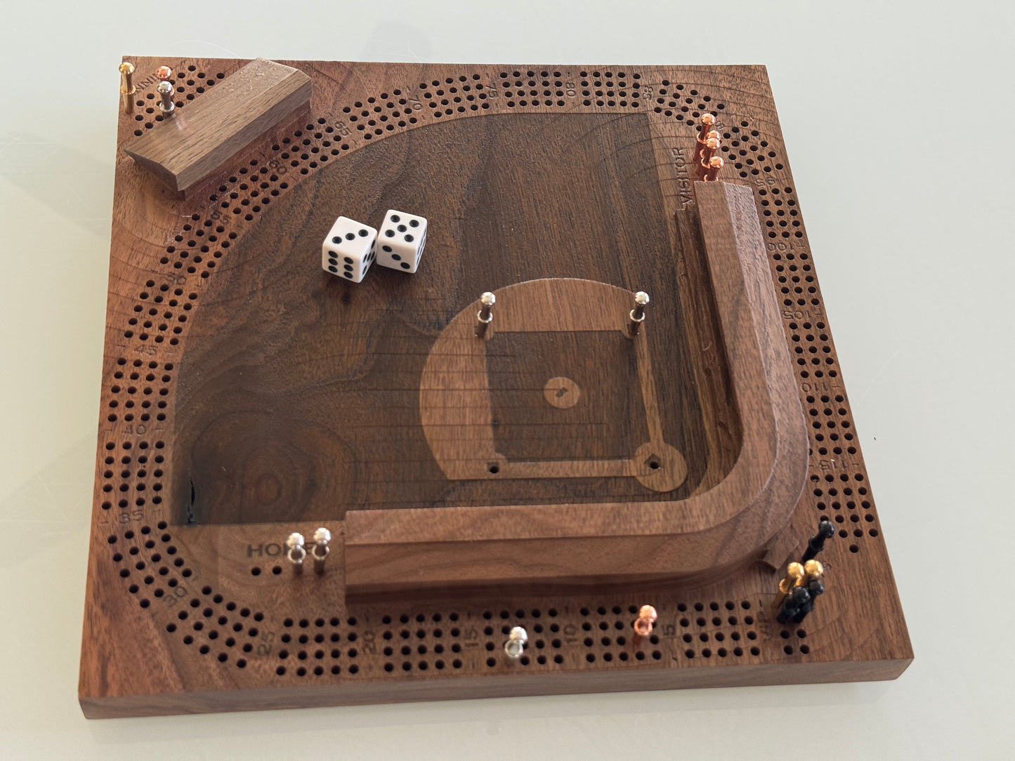 Walnut 'Diamonds Are Forever' Baseball Cribscape