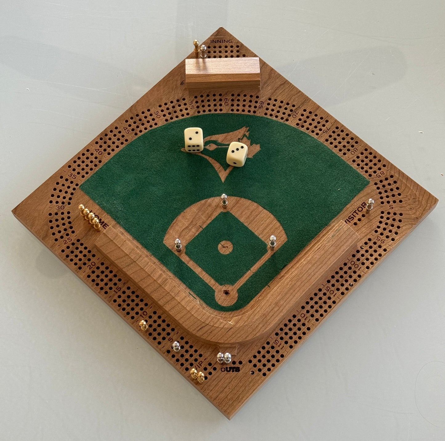Add 'Dice Baseball' to your Baseball Diamond Cribbage Board