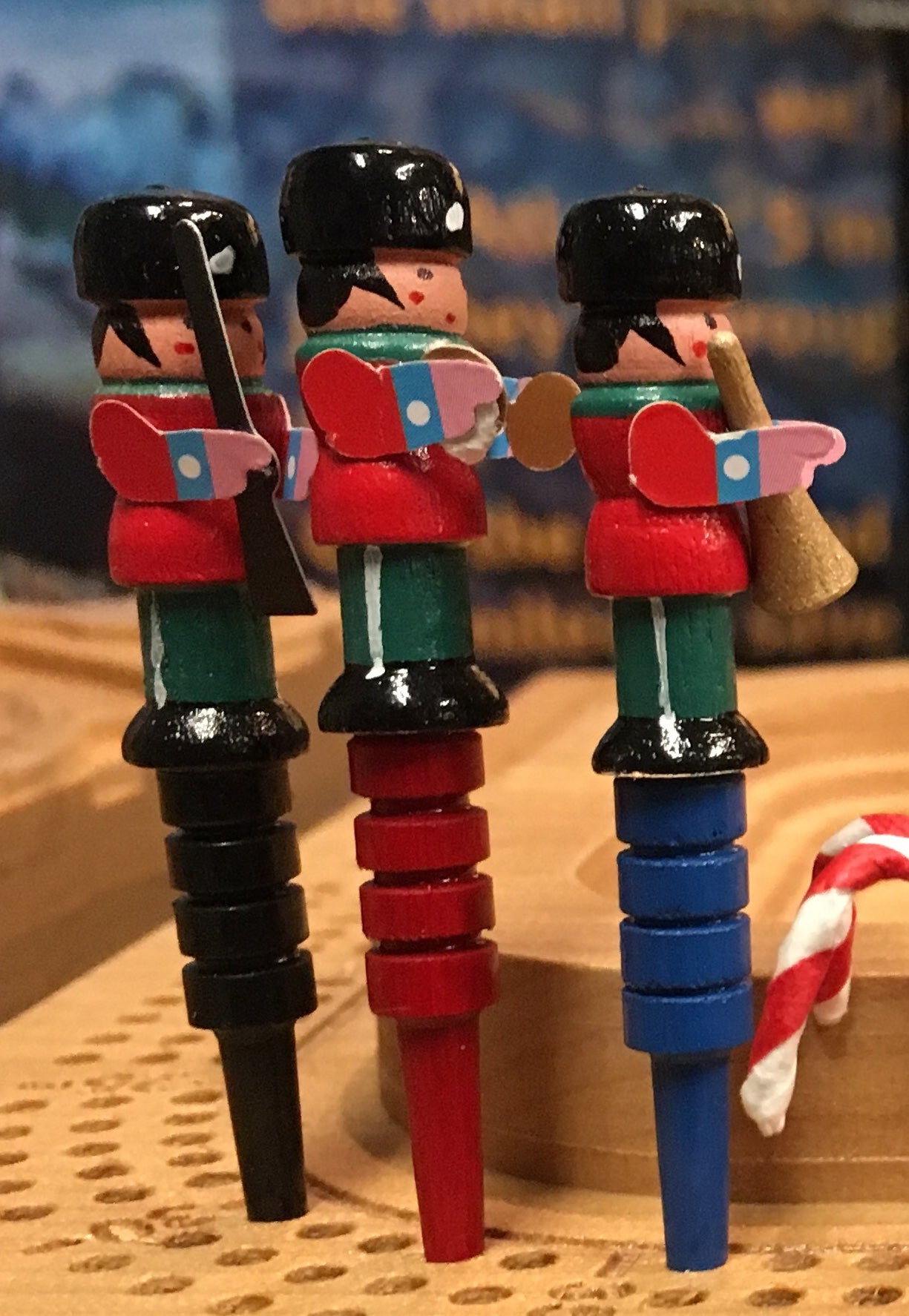 Nutcracker Christmas Cribbage Pegs