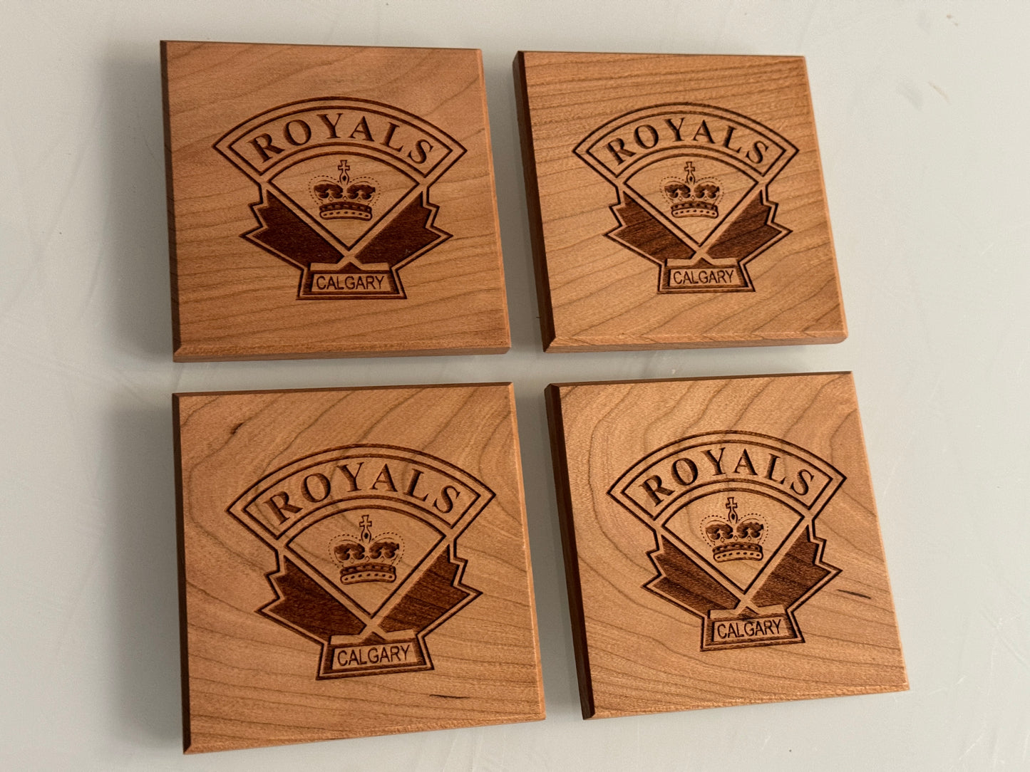 Custom Logo Engraving on Coasters (Set of 4)