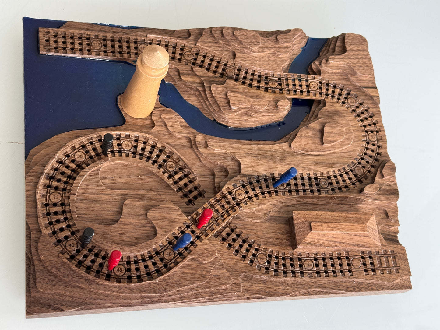 Walnut 'From the Mountains to the Coast' Railroad Cribscape