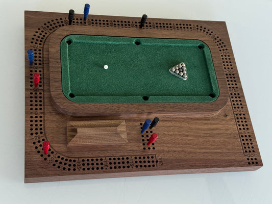 Walnut Pool / Billiards Table Cribscape