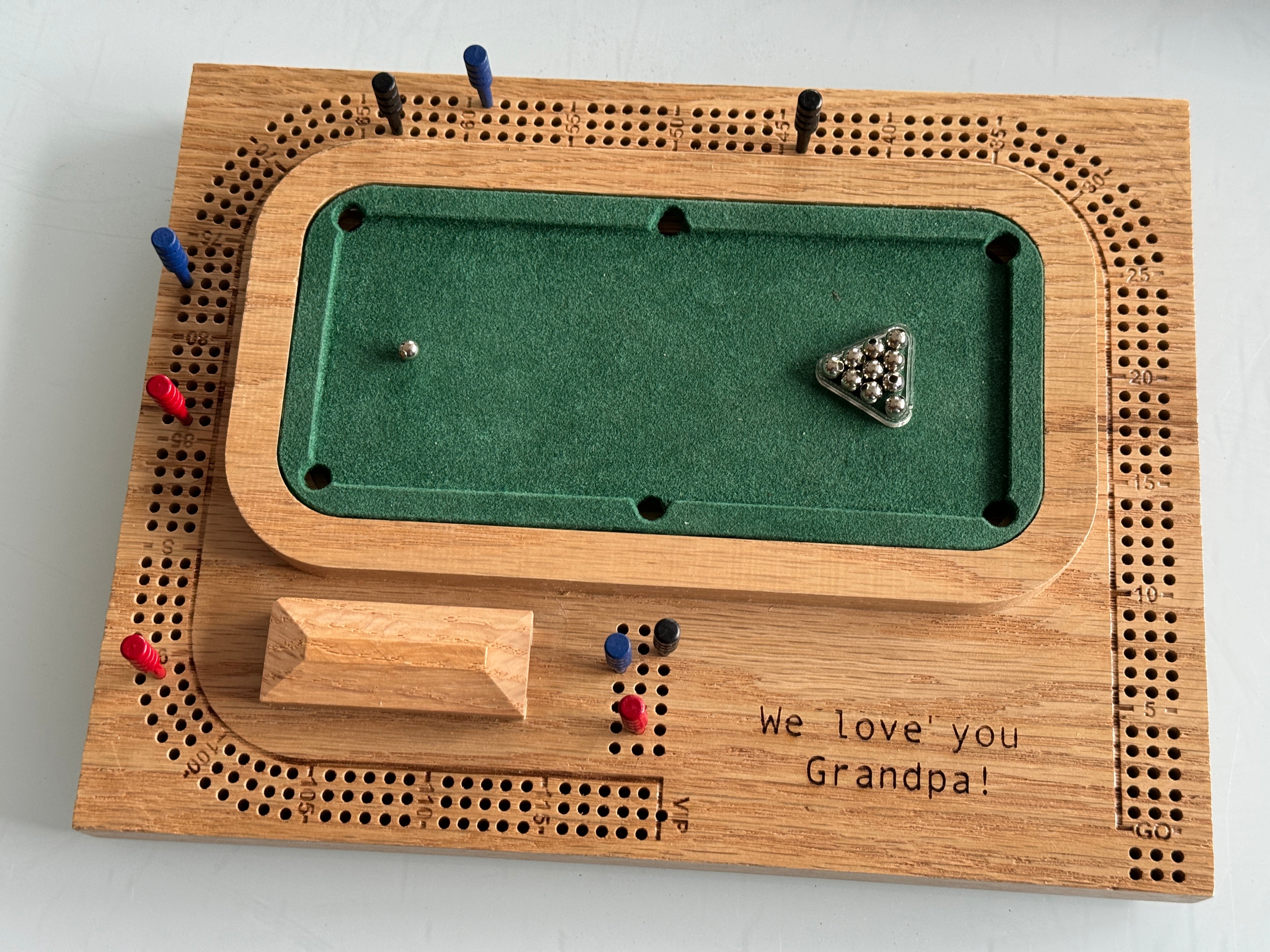 Oak Pool / Billiards Table Cribscape – Cribscapes 3D Adventure / Sports ...