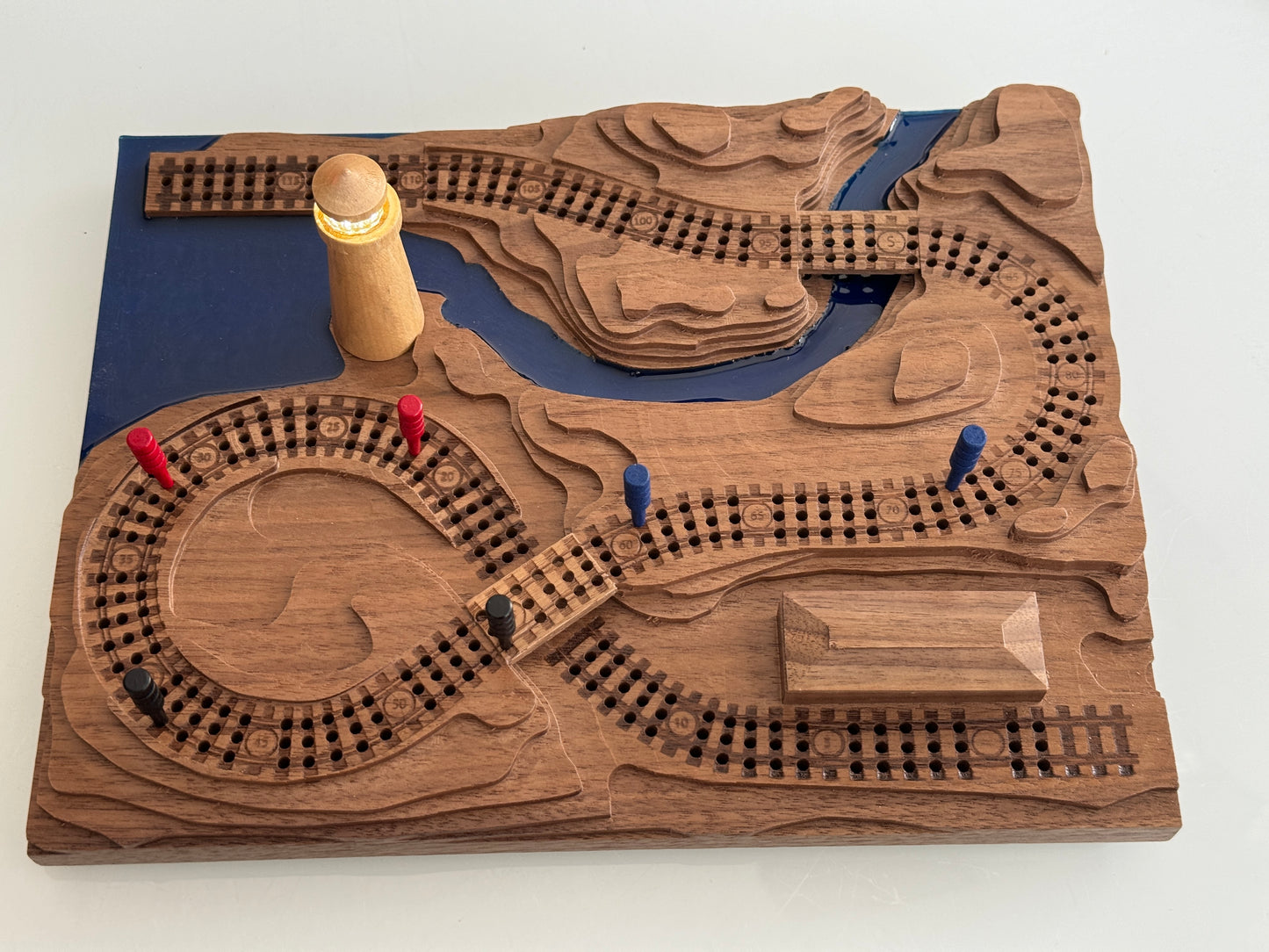 Walnut 'From the Mountains to the Coast' Railroad Cribscape