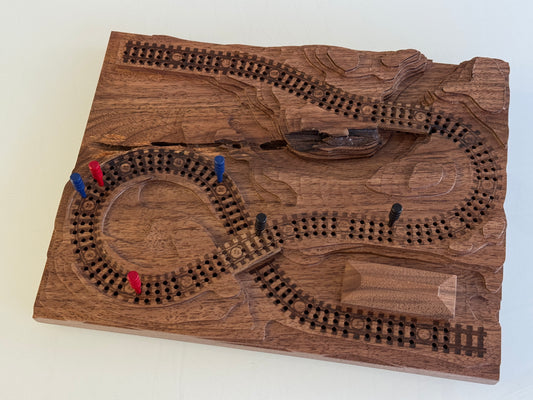 Special Walnut 'From the Mountains to the Coast' Railroad Cribscape