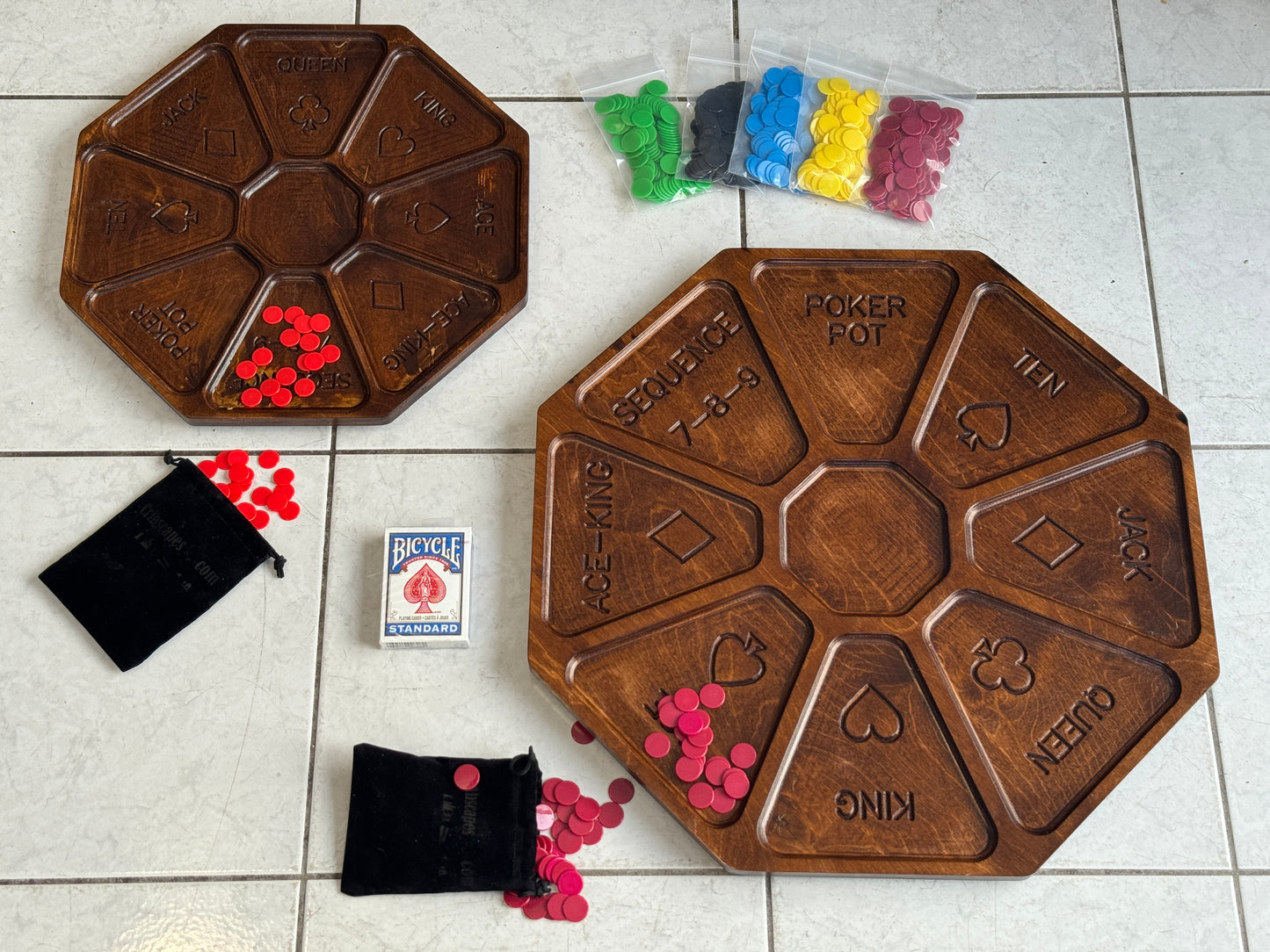 Rummoli Board - 20" carved Baltic Birch