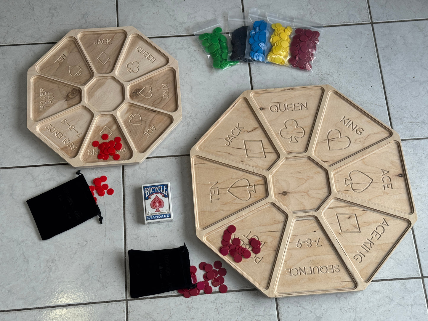 Rummoli Board - 20" carved Baltic Birch