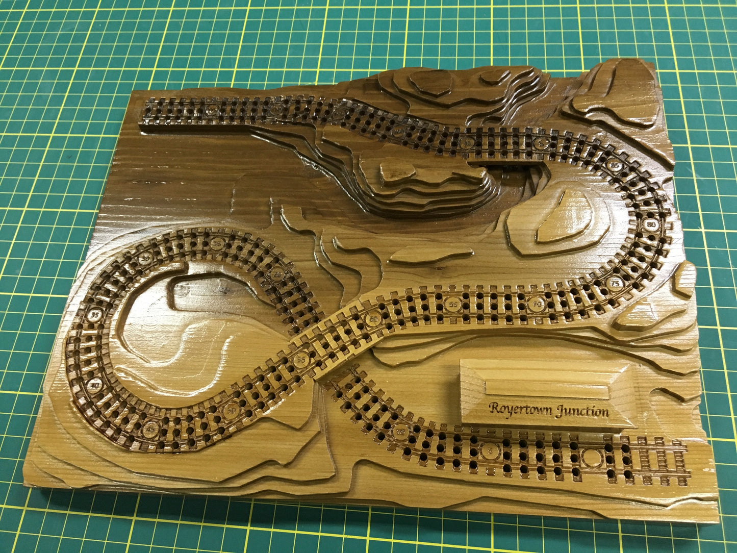 Roof Text Engraving Railroad (or other boards)