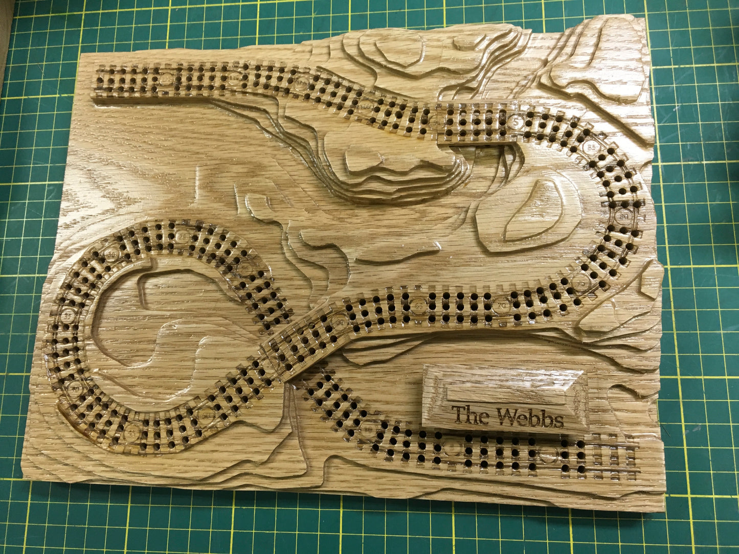 Roof Text Engraving Railroad (or other boards)
