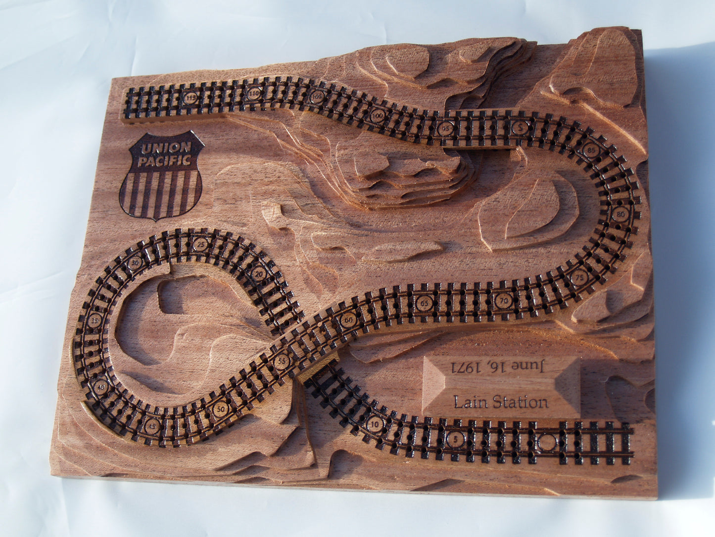 Roof Text Engraving Railroad (or other boards)