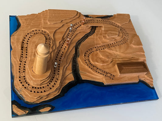 Special Prototype Resin & Alder 'Down By The Seashore' Lighthouse Cribscape