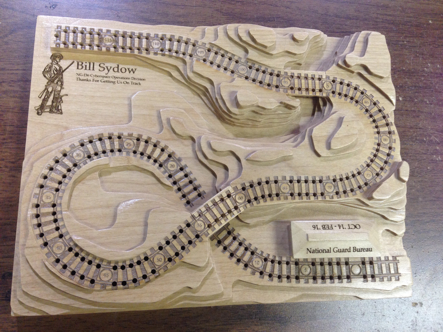 Roof Text Engraving Railroad (or other boards)