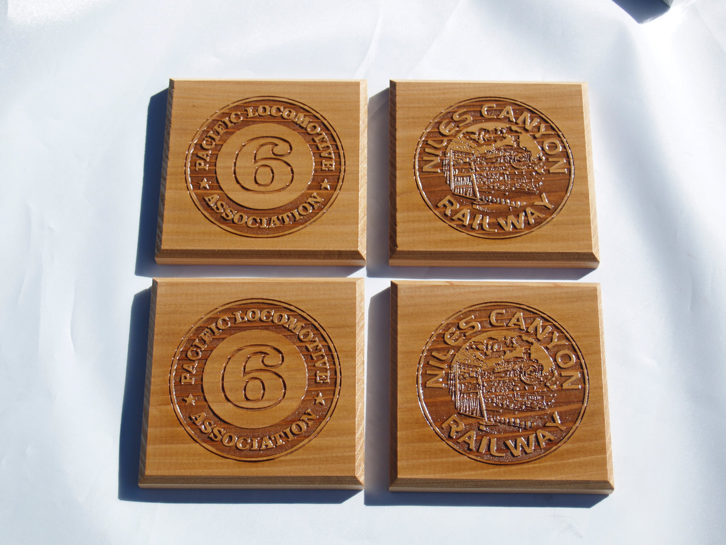 Custom Logo Engraving on Coasters (Set of 4)